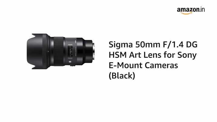 Sigma 50mm F/1.4 DG HSM Art Lens for Sony E-Mount Cameras (Black