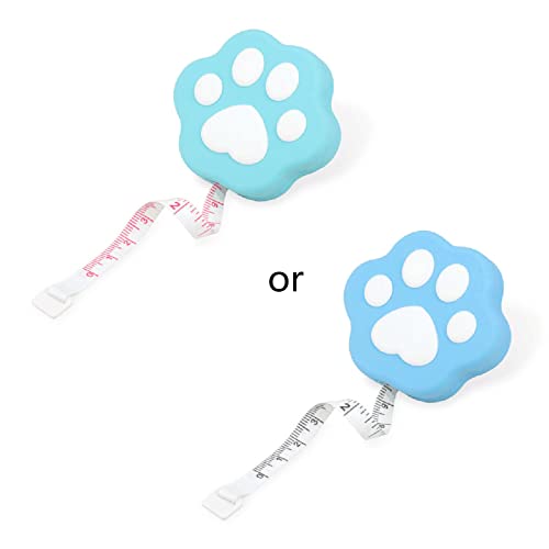for Paw-Shaped Retractable Body Measure Tape with Push Button Retract Body Cloth Measuring Tape for Sewing Tail