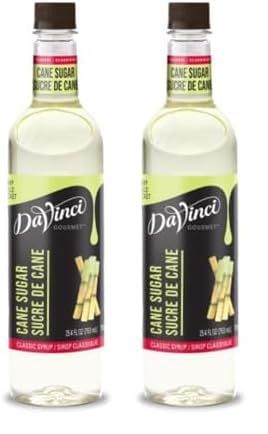 DaVinci Gourmet Jarabe de azúcar de caña, botella de 25.4 fl oz (paquete de 2)