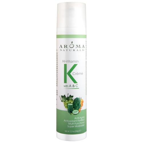 Aroma Naturals Vitamin K plus A and C Omega-X Moisturizing Vitamin Cream, 3.3 Ounce