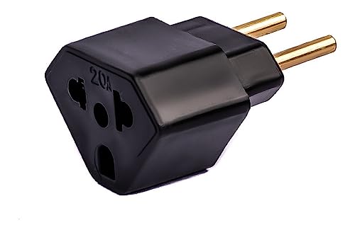 Complete Store Adaptador De Tomada Plug Para 10a e 20a Até 250v - Bivolt - Plugue Benjamin Compatíve