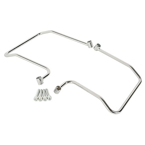 Soportes para Alforjas Cromados Compatibles con Harley Davidson Dyna FXDF 2006-2018 miniatura 4