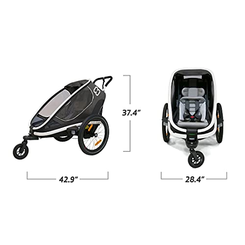 Image of Hamax Outback One Seat Reclining Multi-Sport Child Bike Trailer + Stroller (Jogger Wheel Sold Separately)