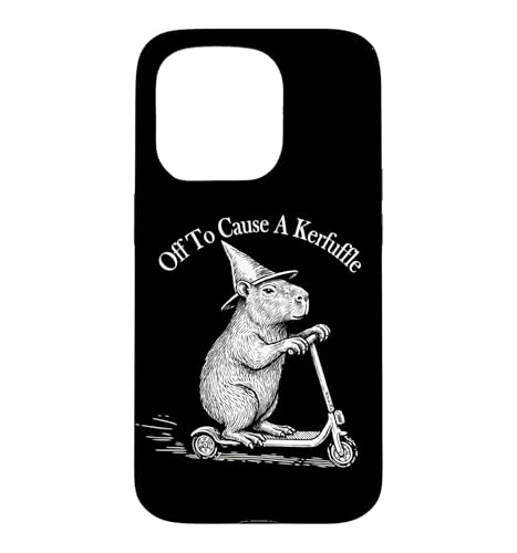 Funny Retro Scooter Off To Cause A Kerfuffle Capybara Vibes �X�}�z�P�[�X iPhone 15 Pro �p