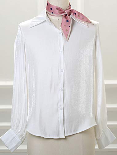 Allegra K Women Polka Dot Print Small Skinny Scarf Sharp Neck Scarves Double-Sided Long Neckerchief2