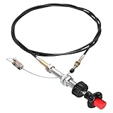 Carnovate VCGTX10 10FT Heavy Duty Vernier Locking Throttle Cable Compatible with Household Industrial and Commercial PTO and Dump Applications, with Detachable Cable Head