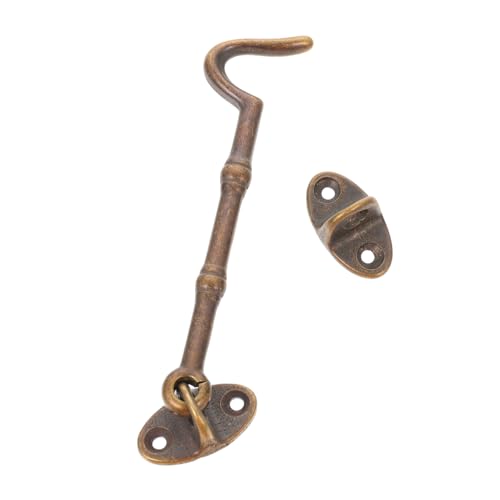 Alipis Gancho Retro Para Ventana De Cobre 12cm Resistente Al Viento Fijación Práctica Fácil De Instalar Adecuado Para Puertas y Ventanas