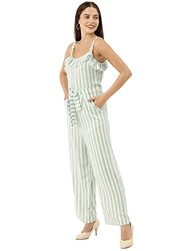 Image of THE DRY STATE Women's Smocked Jumpsuit Shoulder Tie Up