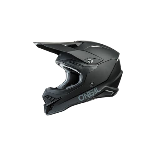 Casco Motocross MX Enduro Calotta ABS standard di sicurezza ECE 22.06 prese daria per un raffreddamento ottimale 3SRS Solido V.23 Adulto Taglia XS cm nero