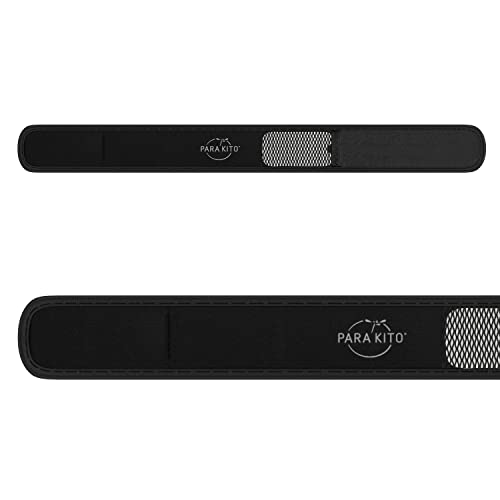 Para'kito Mosquito Insect & Bug Repellent Wristband - Waterproof, Outdoor Pest Repeller Bracelet W/Natural Essential Oils (Black) #TOP4