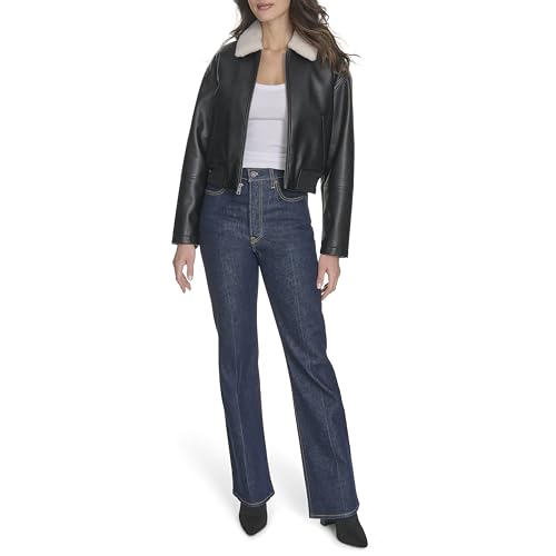 Image of Levi's Women's Faux Leather Bomber With Laydown Collar