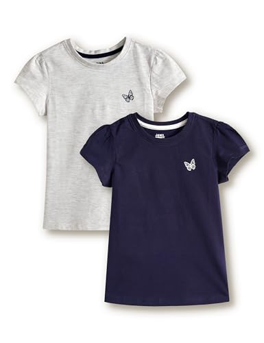 Image of Amazon Brand - Symbol Girls 100% Cotton Solid Half Sleeves T-Shirt | Regular Fit | Age 2-14 Years (Pack of 2)