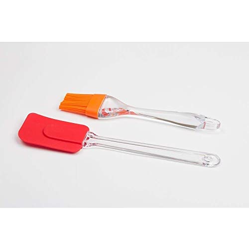 Image of Hetarmi Kitchen Combo of Steel Blade Pizza Cutter with Silicone Spatula and Oil Brush Set (Pizza + Spechula +Oil Brush+Cheez Grater)-Multicolor..