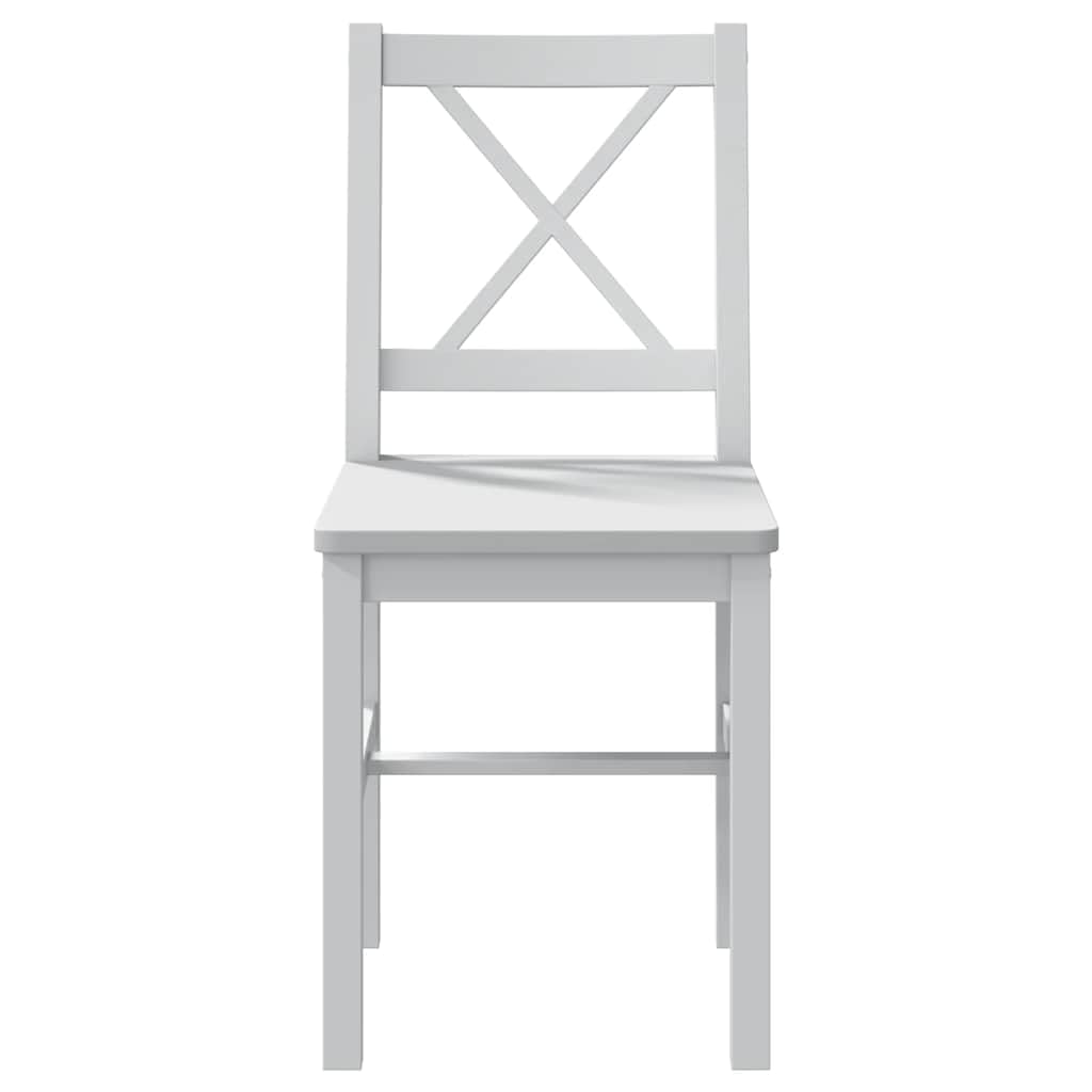 Makastle Ensemble Salle à Manger 5 pcs Blanc Bois de Pin