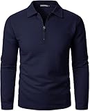 Pullover Herren Half Zip Warm Winter Rollkragen Business Winter Outdoor Golf Arbeits Thermo Pulli Basic Seemanns Arbeits Sweatshirt Langarm Turtleneck Elegantes Stehkragen Bequemer Langarmshirt