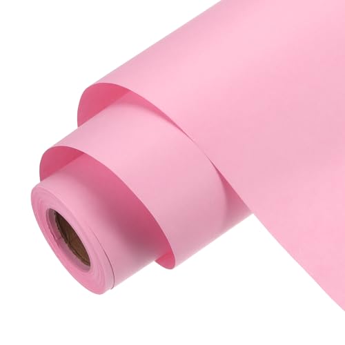 Rebower Kraft Wrapping Paper Roll, Poster Bulletin Board, [for Christmas Wrapping, Bouquet Flower Packing, Gift-Wrap] - 10 x 590 Inch / Deep Pink / 1 Roll