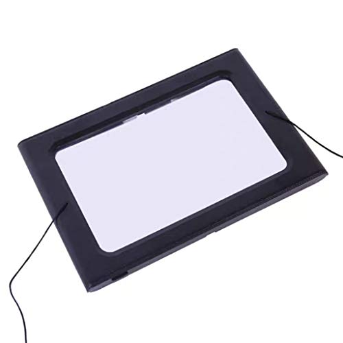 Lupa de página de LED F Fityle grande ultra brilhante 2,5X com 6 LEDs – Lupa dobrável ótima para lei