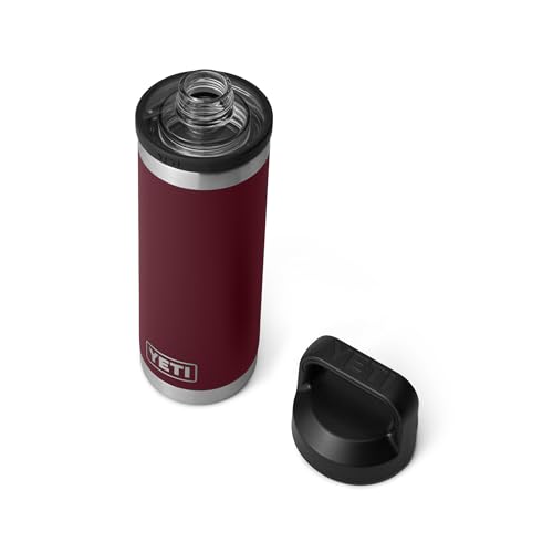Image of YETI Rambler 18 oz Bottle, Leakproof, Vacuum Insulated, Stainless Steel with Chug Cap, Wild Vine Red