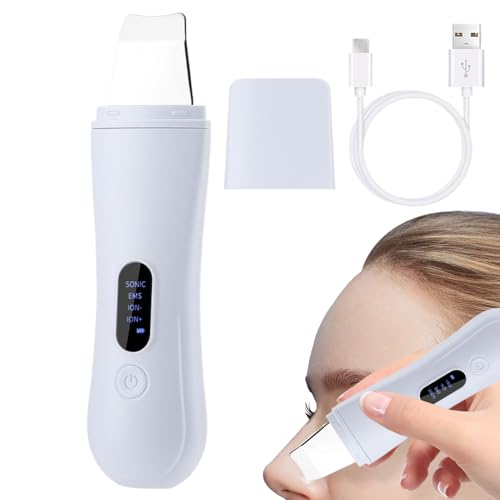 Regalo para el cuidado de la piel: limpiador ultrasónico facial y raspador recargable