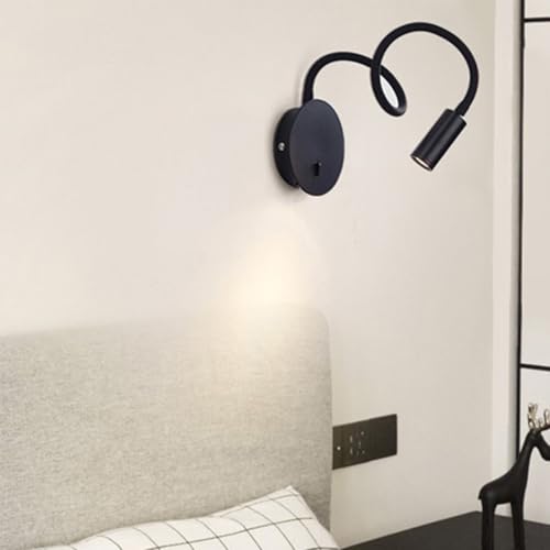 Lampe murale COHEALI orientable à 360 degrés en fer robuste avec interrupteur - 3