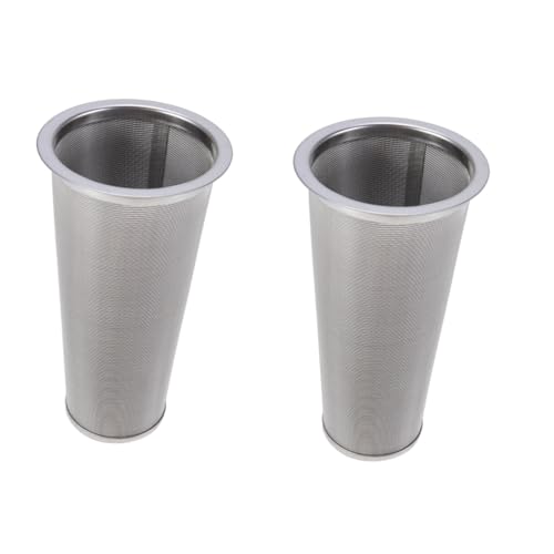 OKUMEYR 2-Pack Cone-Shaped Stainless Steel Strainers - Reusable Tea and Coffee Filters for Infusion