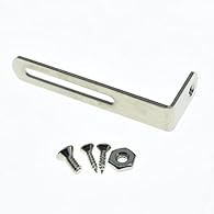 KAISH high quality aftermarket stainless steel(SUS 304) pickguard bracket with steel screws for most Gibson Les Paul guitars made in USA Right size bracket, #3 x 3/8" Phillip Oval Head screws, #6-32 x 5/16" Phillip Flat Head bolt and #6-32 hex nut fo...