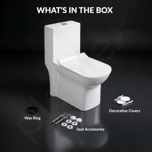 Image of Plantex Ceramic Single Suite Commode /Western Toilet /Water Closet /Commode with Soft Closing Toilet Seat - S Trap (Iris, White)