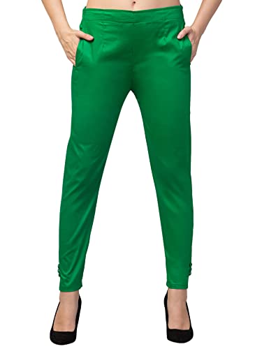 Image of Qute Women's Regular Fit Cotton Blend Casual Trousers (Pack of 1)