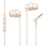 寝ながらイヤホン 有線 マイク付き 3.5mm 4極 寝ホン ミニサイズ 寝る イヤホン 痛くない 快適装着 カナル型 高遮音性 音量調整 睡眠/勉強/通勤/オンライン会議など適用 ベージュ image