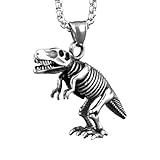 Para hombres y mujeres, joyería de moda para uso diario, tiranosaurio, dinosaurio, fósil, hombres, collares, colgantes, cadena para novio, joyería masculina, gran regalo para ella y él