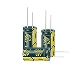 Cermant 5pcs 63V 4700UF Capacitor 22X40mm(0.87x1.57in) High Frequency Aluminum Electrolytic Capacitors for TV, LCD Monitor, Game (5pcs 63V 4700UF)