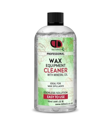 DD Teck Professional Wax Equipment Container Cleaner For Removing Spilled and Residue from Warmer Bucket Pot and Other Working Surfaces (50ml Cap)