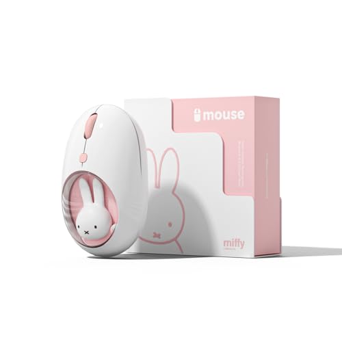 Miffy Wireless Bluetooth Optical Mouse Dual Mode (BT 5.0 and 2.4GHz USB) DPI Silent for Laptop/iPad/Tablet/Apple/Computer/Mac Book -Pink
