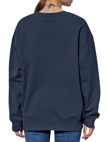 Image of Langwyqu Women's Oversized Sweatshirt Los Angeles California Crewneck Long Sleeve Casual Loose Pullover Tops