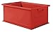 Solid Wall Stacking Cntner, 19x13x8, Red