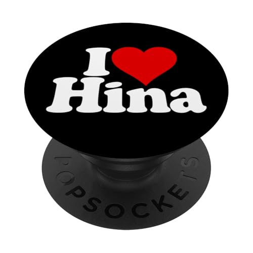 I LOVE HEART HINA NAME SUR UN T-SHIRT PopSockets PopGrip Adhésif