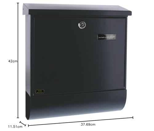 Burg Wächter Briefkasten mit Zeitungsfach und Namensschild, Verzinkter Stahl, Einwurf-Format DIN C4, Inkl. 2 Schlüssel, Set Vario ANT, Anthrazit (ähnlich RAL 7016), SET VARIO 86720 ANT