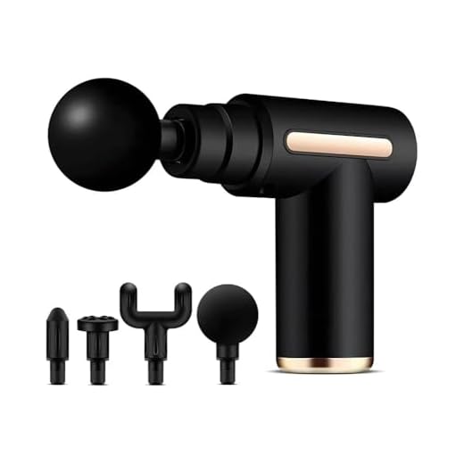 Massageador Muscular Elétrico Profissional Tipo Pistola – Portátil, Silencioso e Potente | Alívio da Dor e Relaxamento com 4 Ponteiras