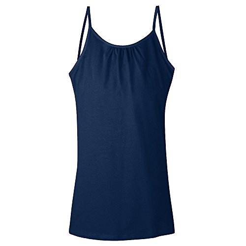 Hanes Girls Cami With Shelf Bra_Navy_XL