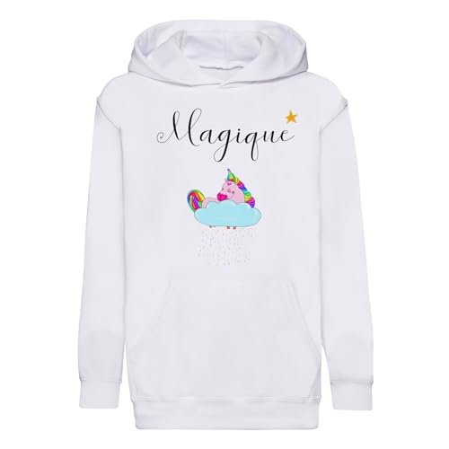 Sweat enfant licorne rose idée cadeau anniversaire originale