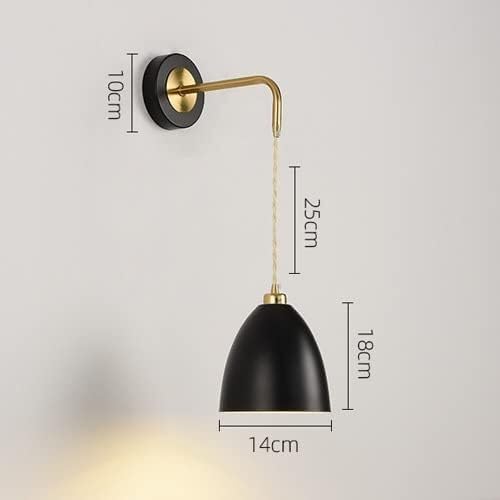 Applique murale moderne E27 en métal noir pour éclairage intérieur de maison - 6
