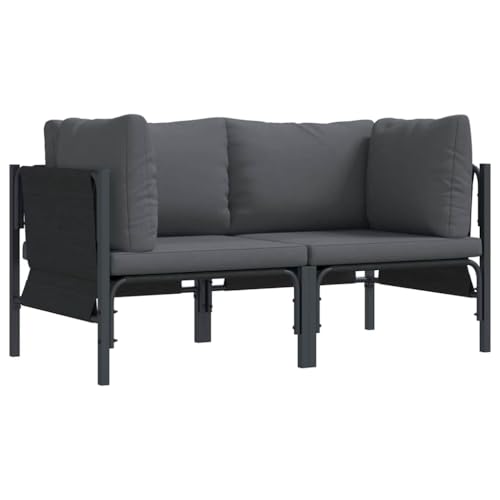 Ensemble de Meubles de Jardin Anthracite avec Canapé Moderne 80x80 - 2