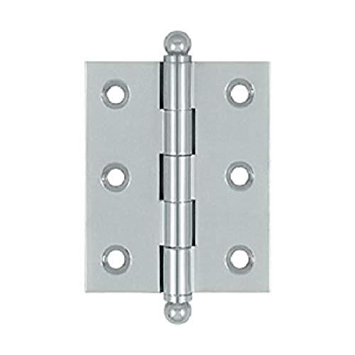Deltana CH2520U26 Solid Brass 2-1/2-Inch x 2-Inch Cabinet Hinge with Ball Tips