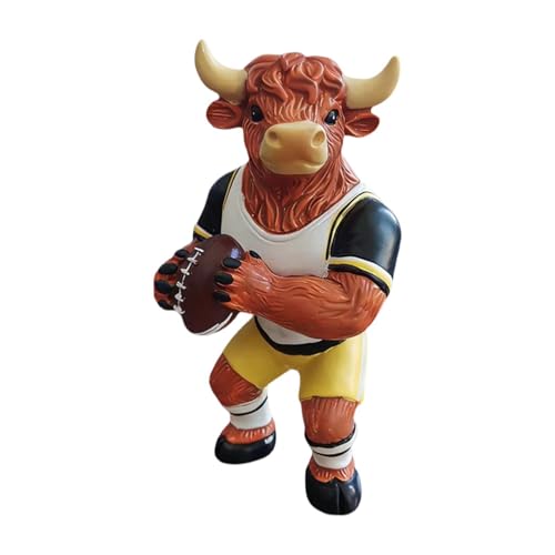 Statue de vache - Décoration de football en résine 3D de 12,5 cm - Figurine de vache pour décoration,Pour Anniversaire Bureaux Salle De Séjour Bureau Table...