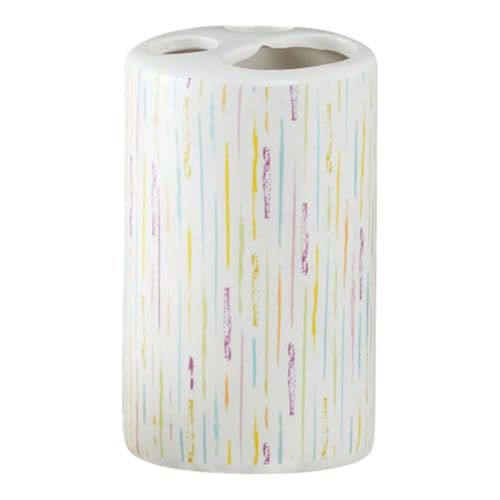 Image of Kookee Ceramic Toothbrush Holder - Stylish & Durable Bathroom Organizer (1 Piece) Multi (09759-TH)