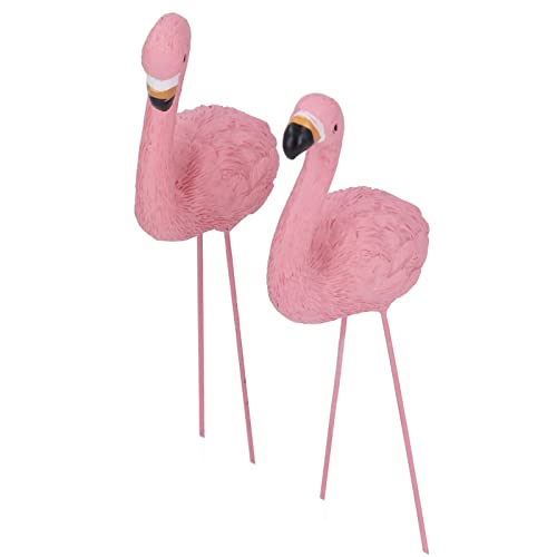 4 Pcs Vivid Small Flamingo Statue For Yard, Mini Lawn Plastic Flamingo Statue, Outdoor Garden Flamingo Statue Ornament Lawn Decor Gifts #TOP4
