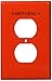 Leviton PJ8-RE 1-Gang Duplex Receptacle Wallplate, Midway Size, Hot Stamped Emergency, Red, 10-Pack