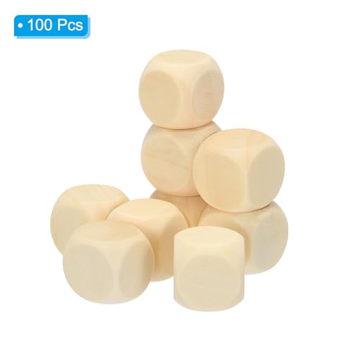 PATIKIL 15mm Blank Wooden Dice - Image 3