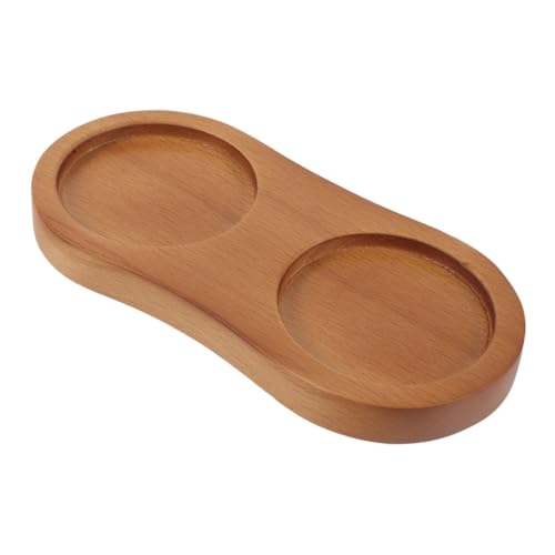 BRIGHTFUFU Base Pepperoncini Grinder Pepper Tray Salt Holder Counter Tray Storage Tray Pepper Burnisher Tray Salt and Pepper Holder Sauce Bottle Tray Condiment Tray Condiment Holder Wood