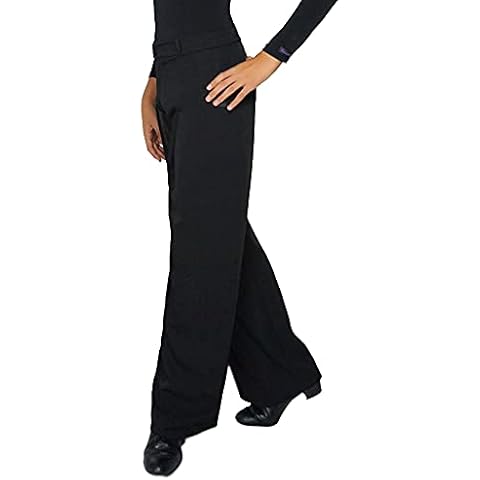 Ready4Dance Pantalón de hombre para bailes de sala y danza latino, 05 Negro Cover